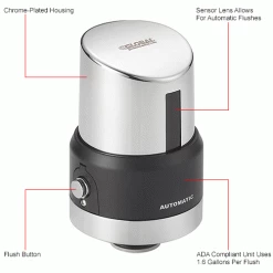 Global Industrial™ Toilet/Urinal Retrofit Sensor Flush Valve, 1.6 GPF -Valves Online Shop 761210IN 1wco