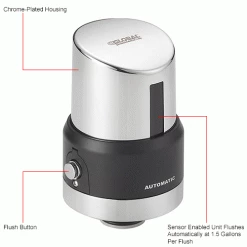 Global Industrial™ Toilet/Urinal Retrofit Sensor Flush Valve, 1.5 GPF -Valves Online Shop 761211IN 1wco