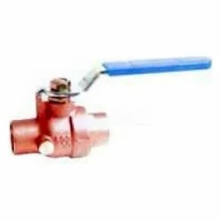 American Valve G200sw-3/4 Ball Valve, W/Waste, Cxc, Sweat Ends, 3/4", Brass - Pkg Qty 12