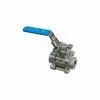 Bi-Torq 1" 3-Pc SS NPT Ball Valve With Manual Locking Handle -Valves Online Shop AVK MS 3PT 010