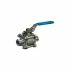 Bi-Torq 1-1/2" 3-Pc SS Sanitary Clamp End Ball Valve With Manual Locking Handle -Valves Online Shop AVK MS 3TC 015