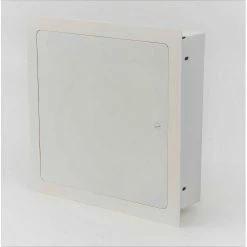 Elmdor Recessed Valve Box Prime Coat Screwdriver Latch, 8x8x4 -Valves Online Shop EO5 VB8X8X4PC SDL