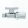 Jones Stephens 1/4 Turn Straight Supply Stop Valve, Chrome Plated, 1/2" CPVC x 3/8" OD Comp -Valves Online Shop JO5 S10403