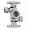 Jones Stephens 1/4 Turn Straight Stop Valve w/ Cross Handle, Chrome, 5/8" OD Comp x 3/8" OD Comp -Valves Online Shop JO5 S10405