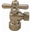 Jones Stephens 1/4 Turn Angle Supply Stop Valve w/ Cross Handle, Chrome, 1/2" FIP x 3/8" OD Comp -Valves Online Shop JO5 S42021