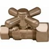 Jones Stephens 1/4 Turn Straight Stop Valve w/ Cross Handle, Brushed Nickel, 5/8"OD Comp x 3/8"OD 1 Jones Stephens 1/4 Turn Straight Stop Valve w/ Cross Handle, Brushed Nickel, 5/8"OD Comp x 3/8"OD -Valves Online Shop JO5 S4303BN