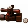Jones Stephens 1/4 Turn Straight Stop Valve w/ Cross Handle, Old World Bronze, 5/8"OD Comp x 3/8"OD -Valves Online Shop JO5 S4303WB