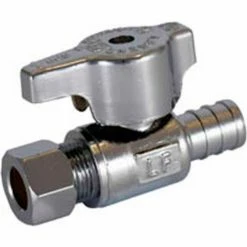 Legend Valve® 1/2 PEX x 3/8" OD T-596NL No Lead Chrome Brass Stop Valve - 114-709NL