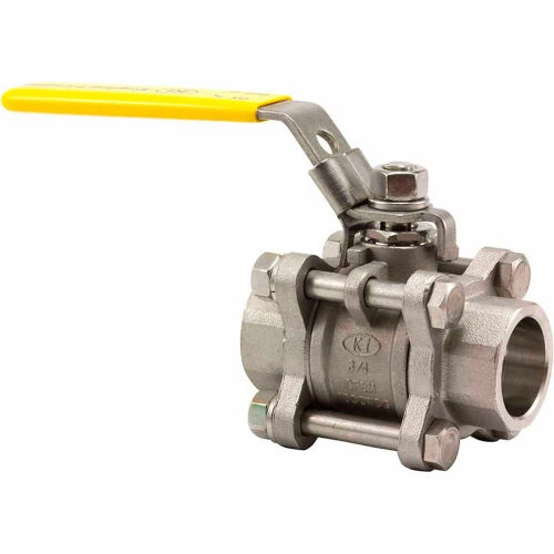 Kingdom 3 In. T316 Stainless Steel Full Port Ball Valve - 3 Piece - Sold Weld - 1000 PSI 3 Kingdom 3 In. T316 Stainless Steel Full Port Ball Valve - 3 Piece - Sold Weld - 1000 PSI