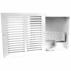 Oatey 39010 Sure-Vent Wall Box with Metal Grille Faceplate - Pkg Qty 12