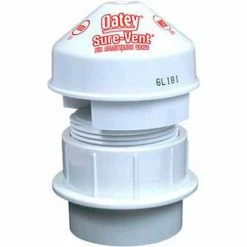 Oatey 39226 Sure-Vent Air Admittance Valve 6 DFU Capacity 1-1/2" Tubular Adapter Black - Pkg Qty 6