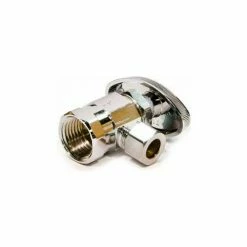 BrassCraft 1/2"Chrome-Plated Compr. Fip Inlet X 3/8"O.D. Multi-Turn Angle Valve - Lead Free - Pkg Qty 5