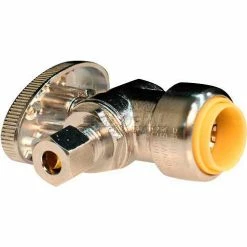 Probite® 1/2" X 3/8" Od. Comp, Lead Free Brass Quarter Turn Angle Supply Stop