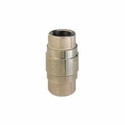 1/2" FNPT Nickel-Plated Brass Check Valve with Stainless Steel Poppet