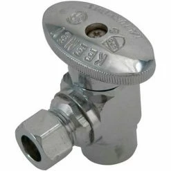Keeney Manufacturing Keeney 2047pclf, Quarter Turn Angle Valve 3/8" F.I.P Inlet X 3/8" O.D. Outlet, Lead Free - Pkg Qty 24
