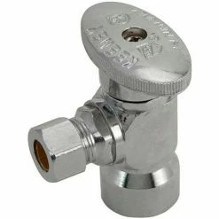 Keeney Manufacturing Keeney® 2048pclf, Quarter Turn Angle Valve 1/2" F.I.P. X 3/8" O.D., Lead Free - Pkg Qty 24