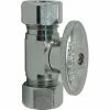 Keeney Manufacturing Keeney®2071PCLF Straight Quarter Turn Valve 3/8" O.D. Comp. X 3/8" O.D., Chrome Lead Free - Pkg Qty 12 -Valves Online Shop TKM K2071PCLF